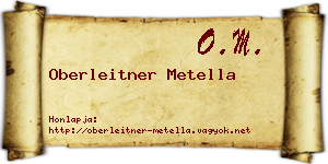 Oberleitner Metella névjegykártya